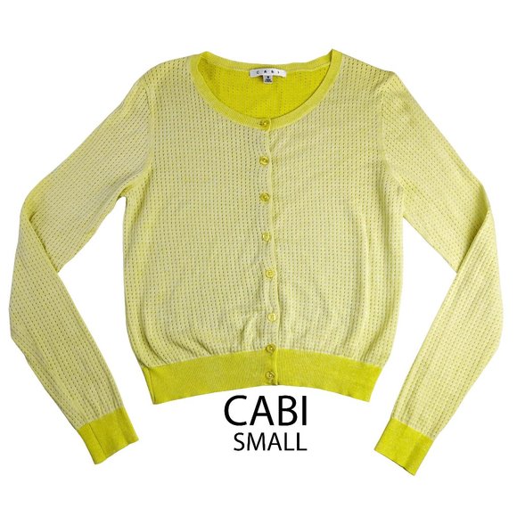 CAbi Sweaters - CABI Cardigan Sweater Daffodil Yellow Small
